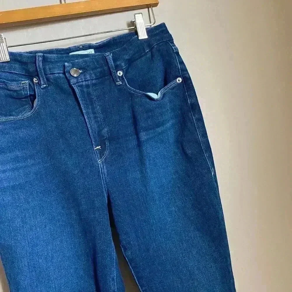 Good American‎ Good Legs Crossover High Waist Ankle Skinny Jeans